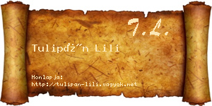 Tulipán Lili névjegykártya