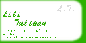 lili tulipan business card